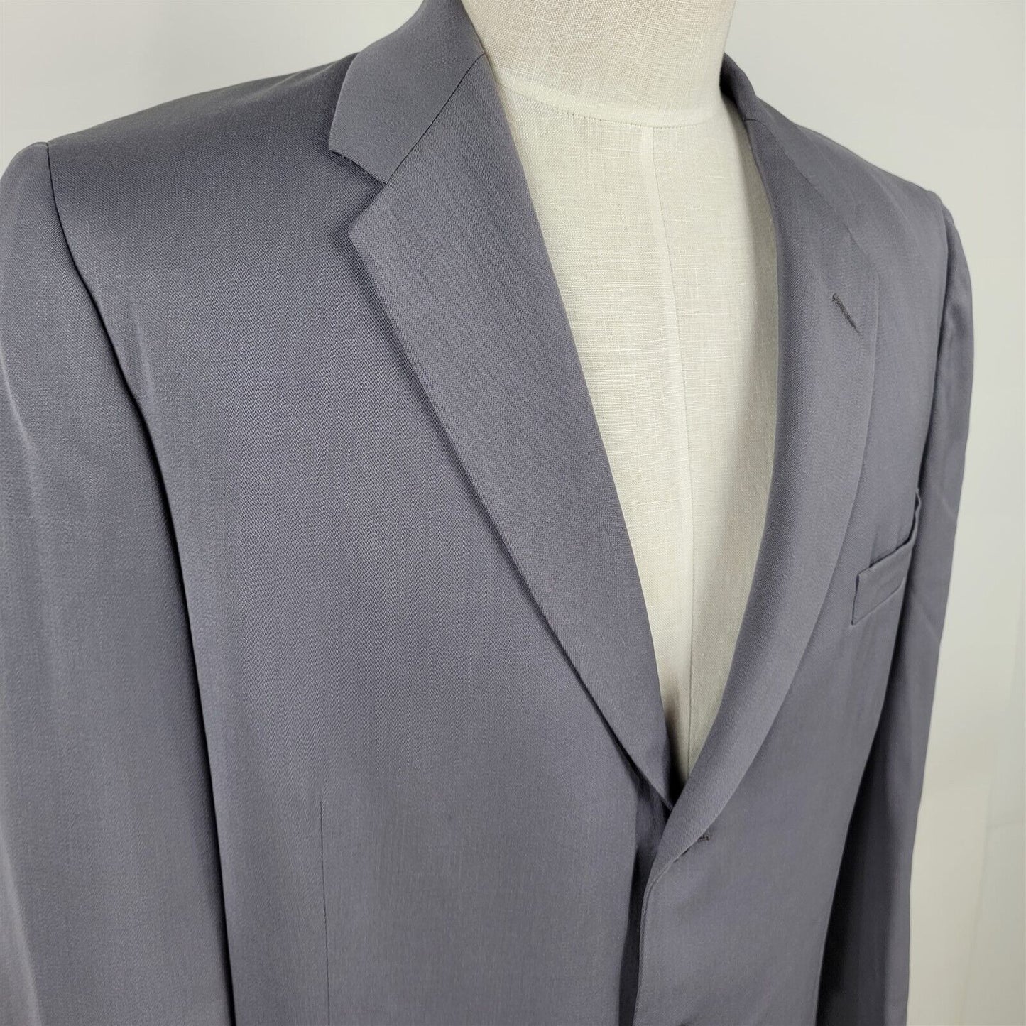 Vintage Timely Clothes Plateau Gray Three Button Blazer Sport Coat Gab Jacket