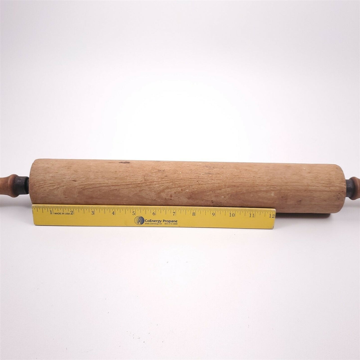 26-1/2" Hardwood Rolling Pin Large Vintage 2-1/2" Dia.