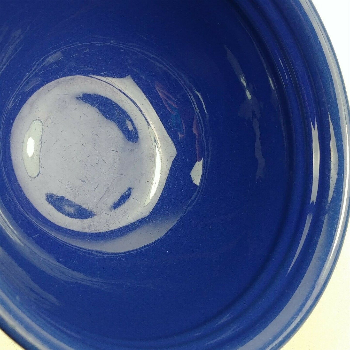 Pottery 8.5" Dia 5" Tall Blue Mixing Bowl - No Markings