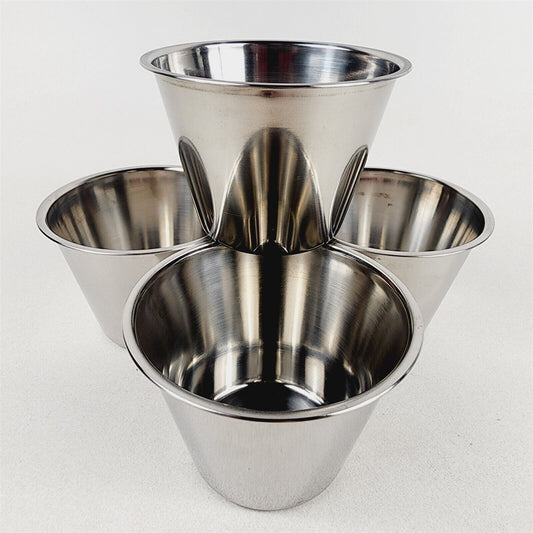 4 Vintage MCM Strirrup Cups Stainless Steel Norway