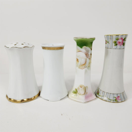 4 Vintage Ceramic Hat Pin Holders RS, Royal Rudolstadt, Nippon