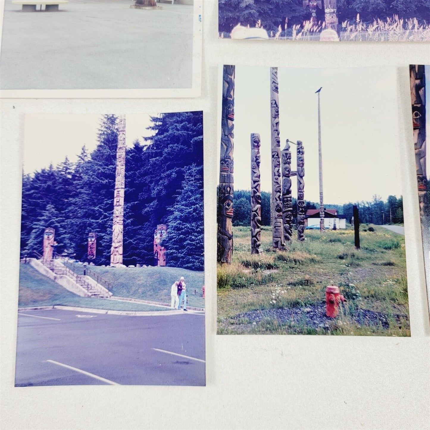 9 Vintage Photos Totem Poles Native American Tourism 1950s-80s Photography Lot