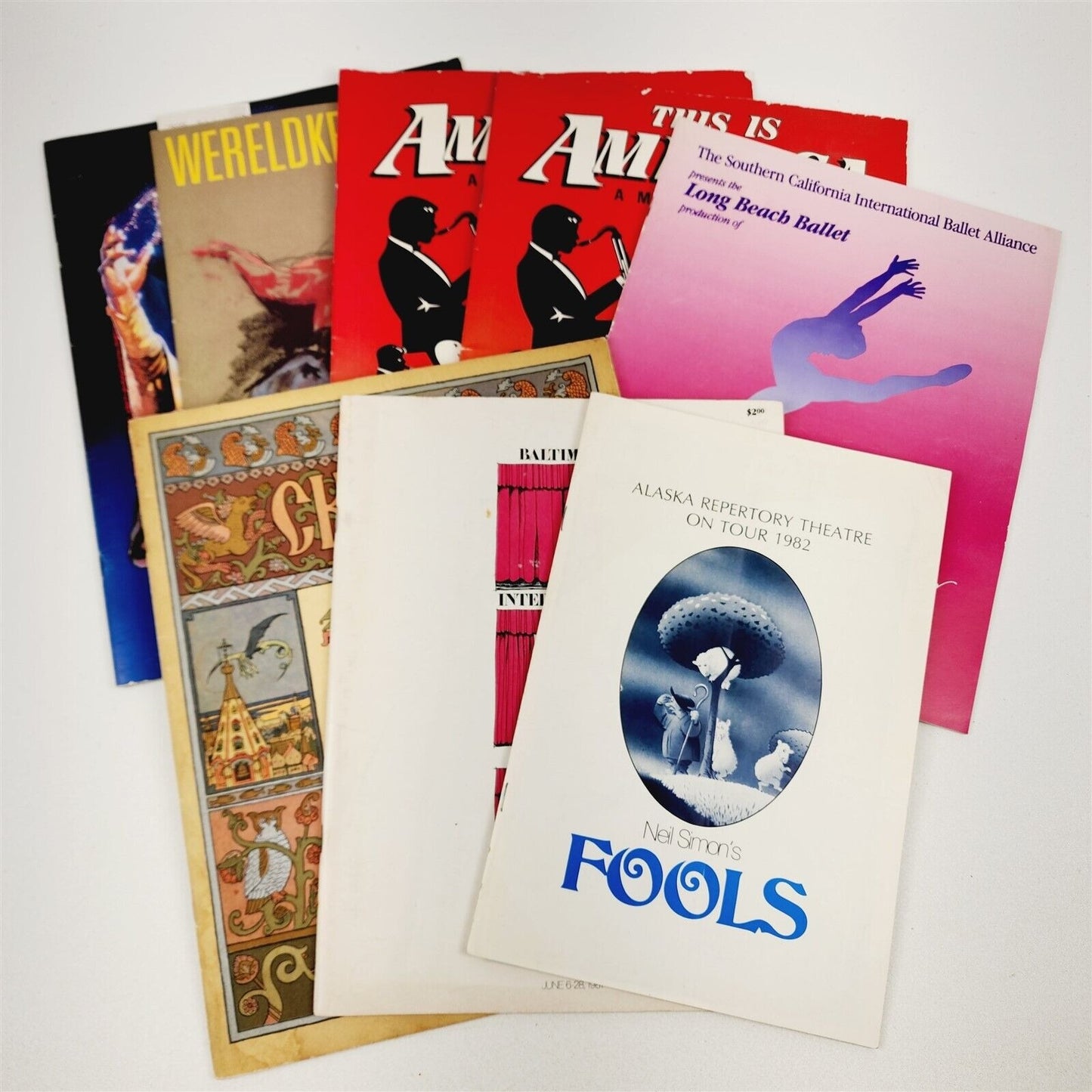 7 Vintage Musical Programs 1980s-90s Merlin Henning Wereldkerst Circus Fools