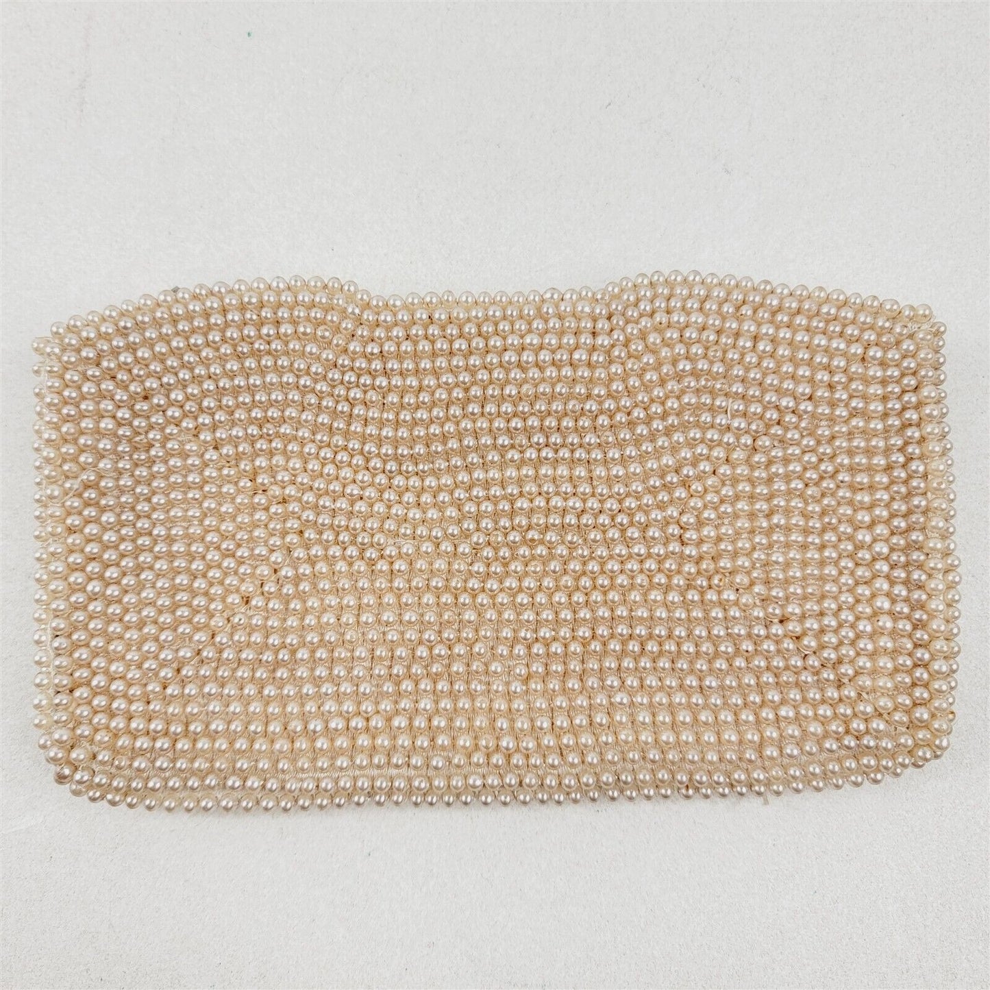 Vintage Faux Pearl Beaded Purse Clutch Bag Evening Formal Wallet 7x4