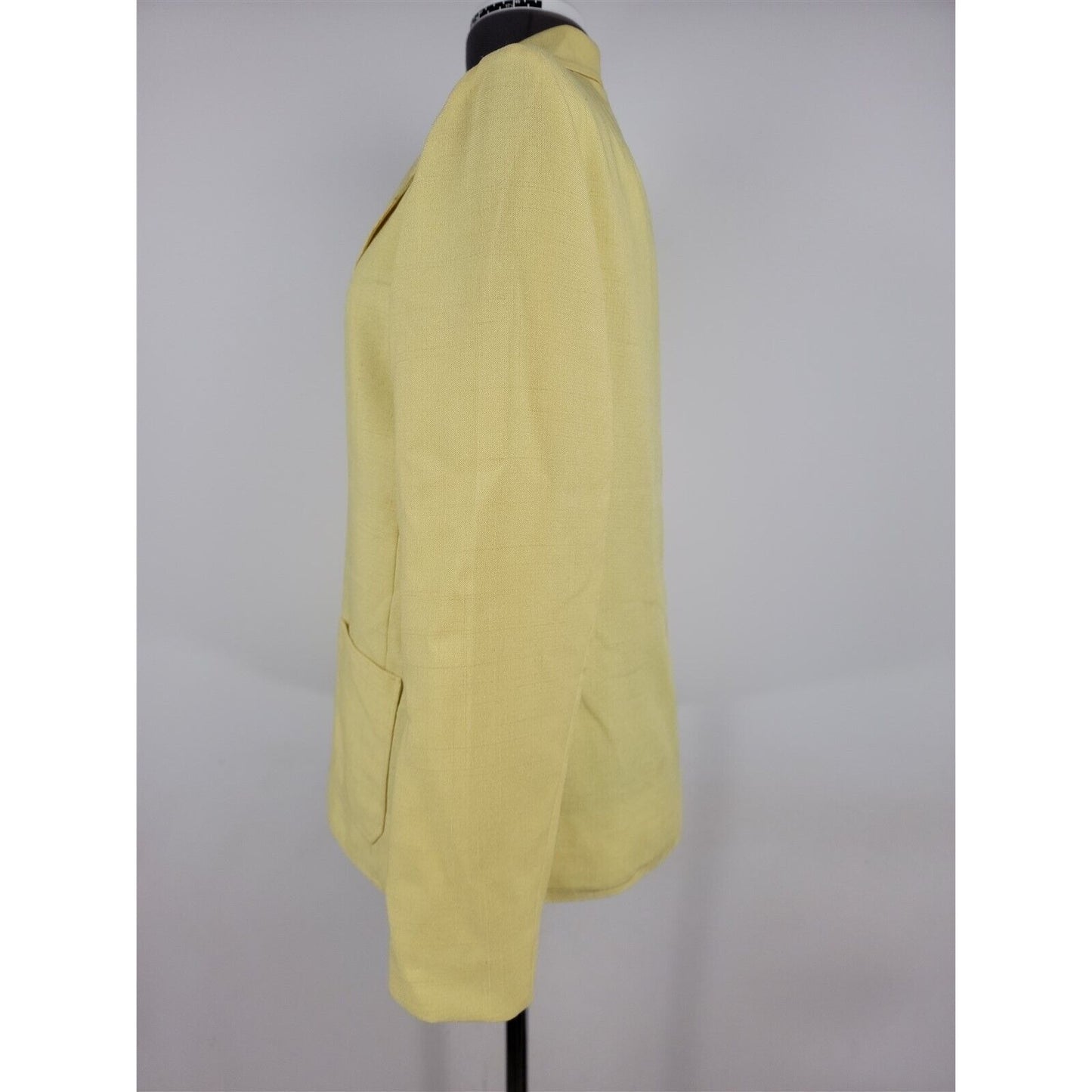 Vintage 1960s Lilli Ann Yellow Suit Career Jacket Blazer Womens Size L/XL