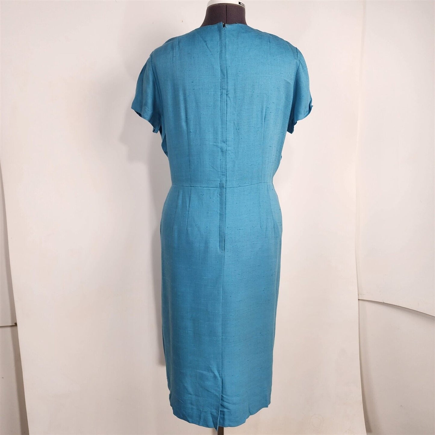 Vintage 1960s Wilshire of Boston Blue Sheath Dress w/ Jacket