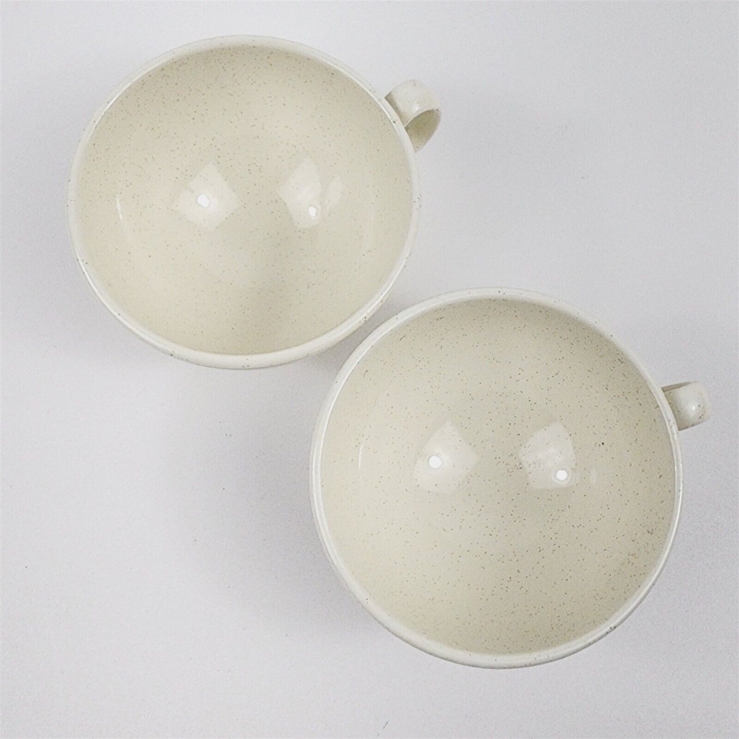 2 Vintage Franciscan Autumn Leaves Tea Cups Cream Speckled