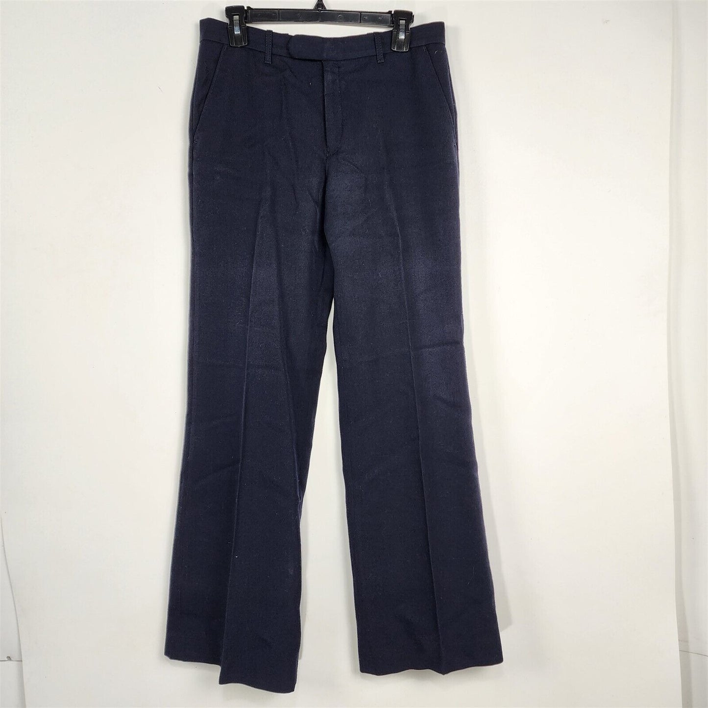 Vintage 1970s Eural Tergal Navy Blue Mens Trousers Pants 30x32.5