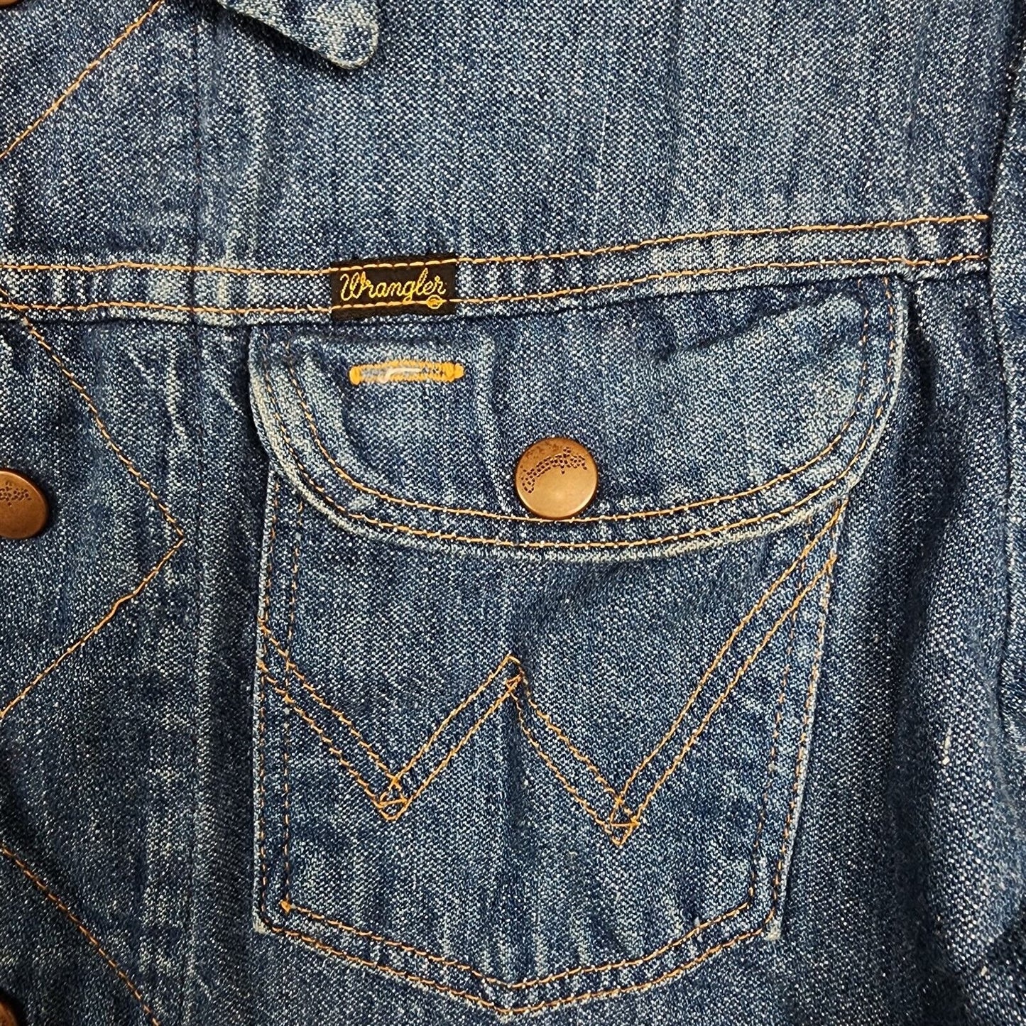 Vintage 1970s Wrangler Denim Jean Jacket Size 38