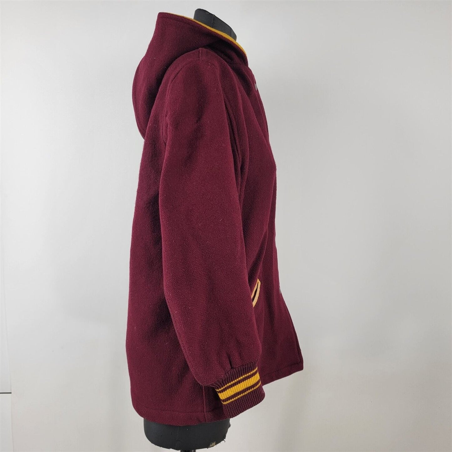 Vintage Skookum Letterman Wool School Jacket Maroon & Yellow