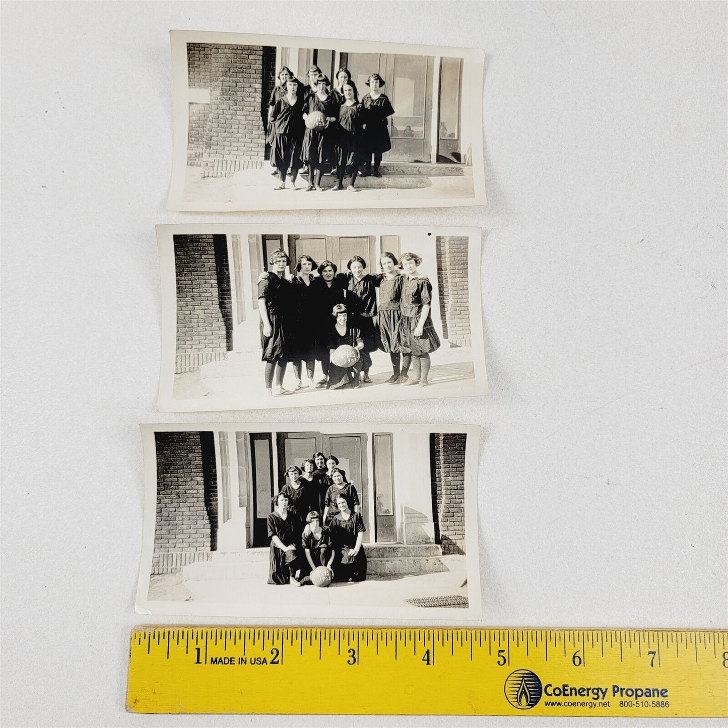 3 Vintage Photos 1923 PHS Portland OR High School Girls Basketball Team Pictures