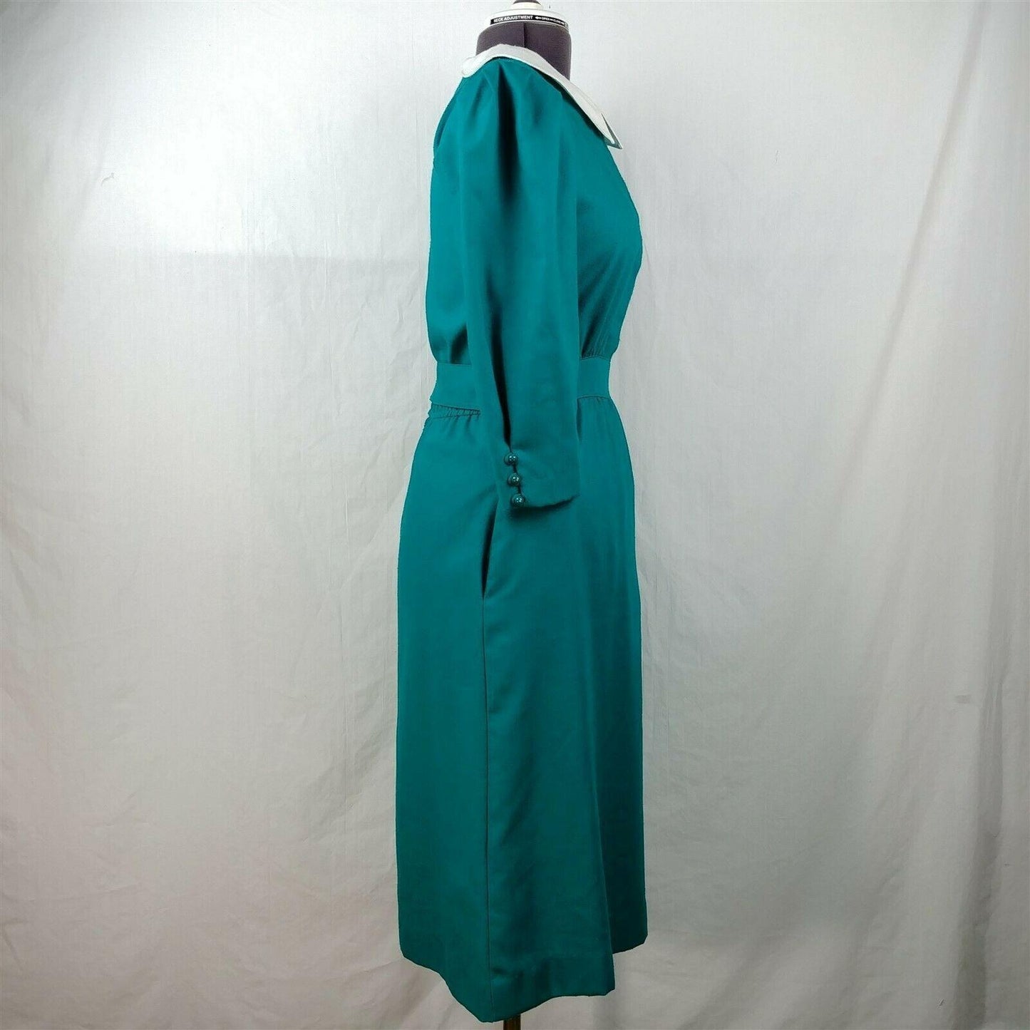 Petite Lanz Vintage Teal 3/4 Sleeve Dress Womens Size 10