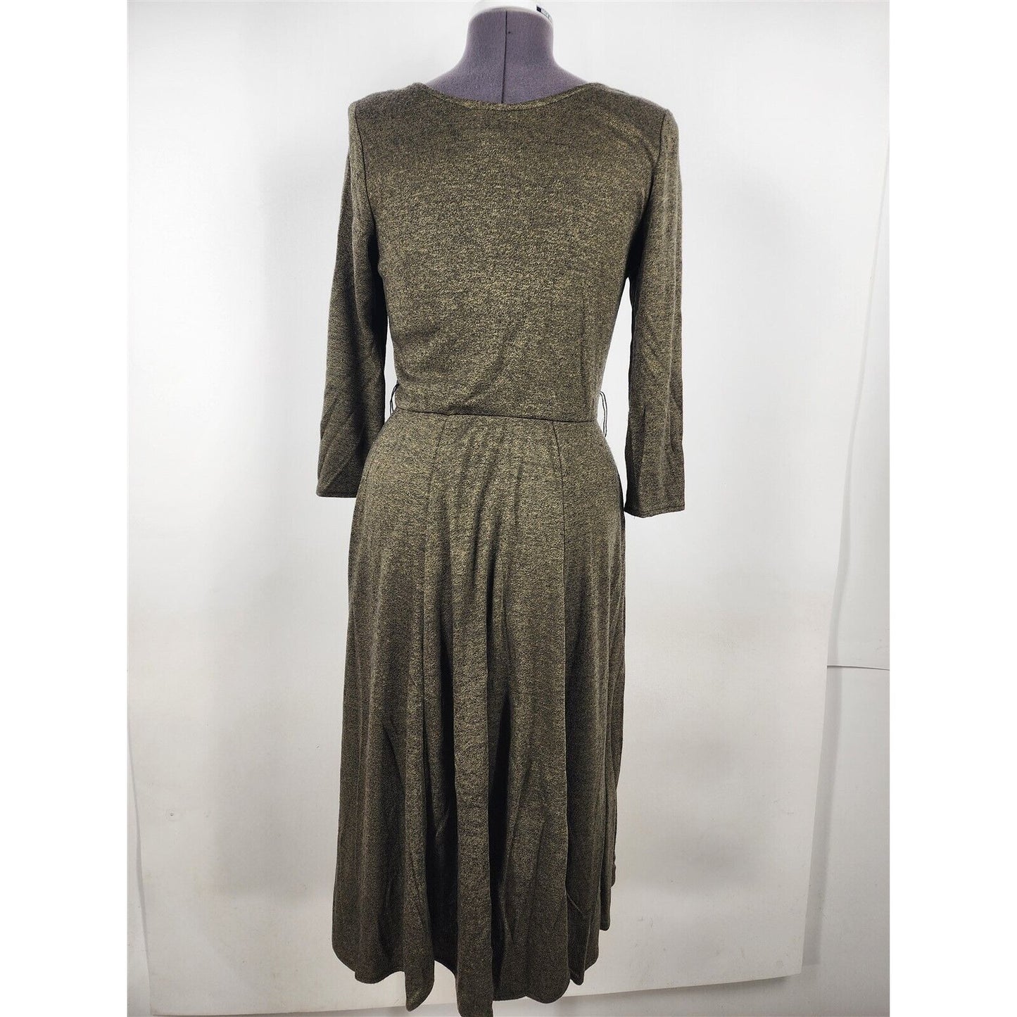 Vintage JB TOO Forest Green Long Sleeve Sweater Dress Womens Size 12