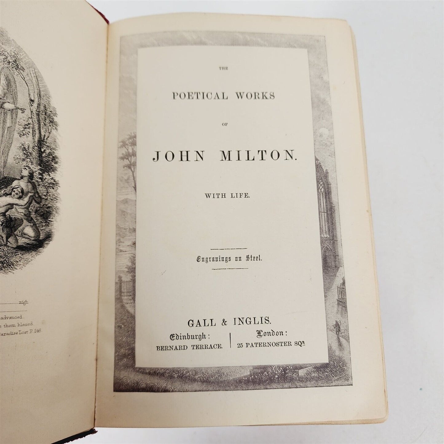 6 Antique 1800's Poem Books Shakespeare Milton Whittier Lowell Hood Riley