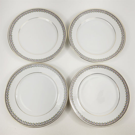 4 Vintage KPM Germany The Emden Salad Luncheon Plates - 7 1/2"