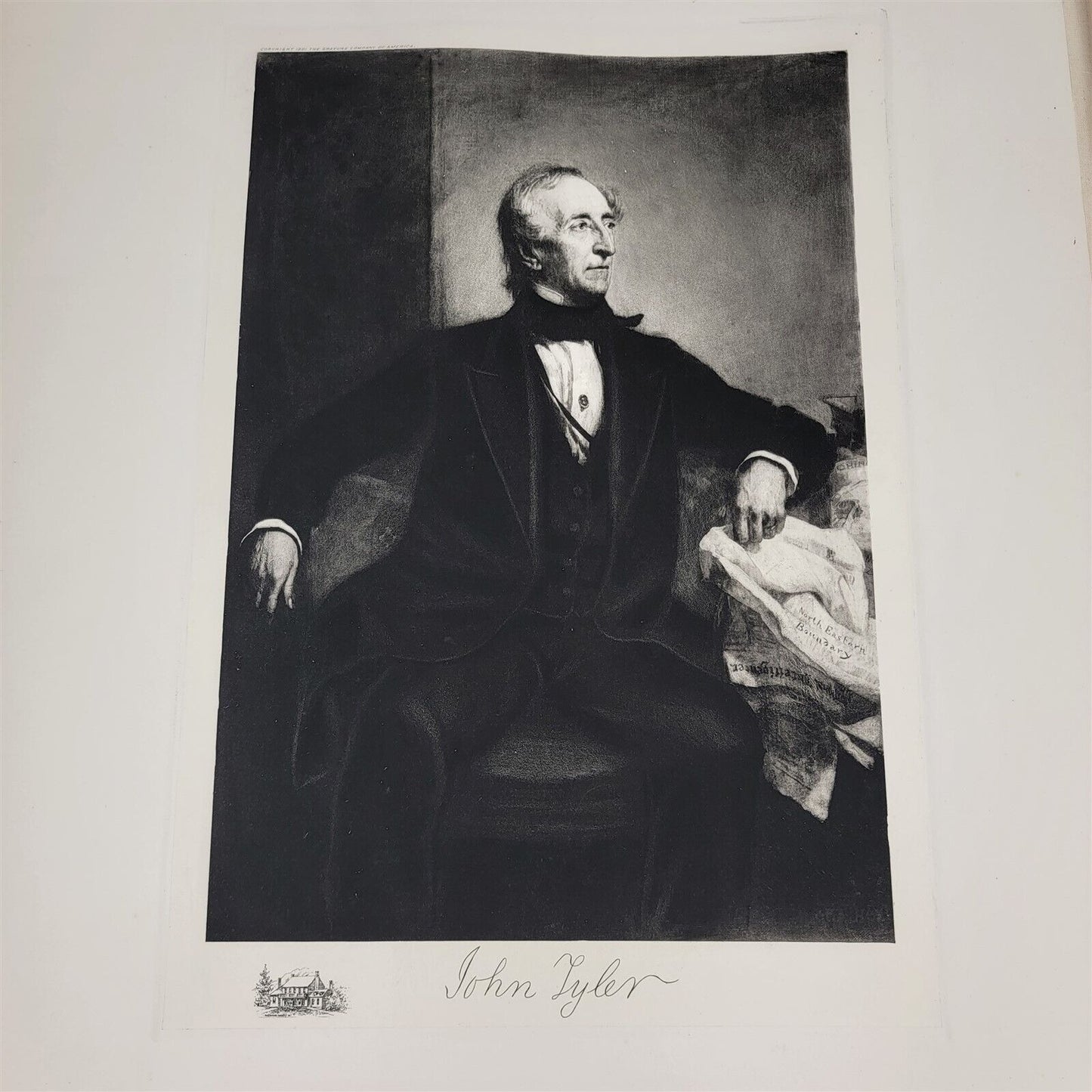John Tyler 1901 White House Gallery Official Portraits US Presidents Gravure