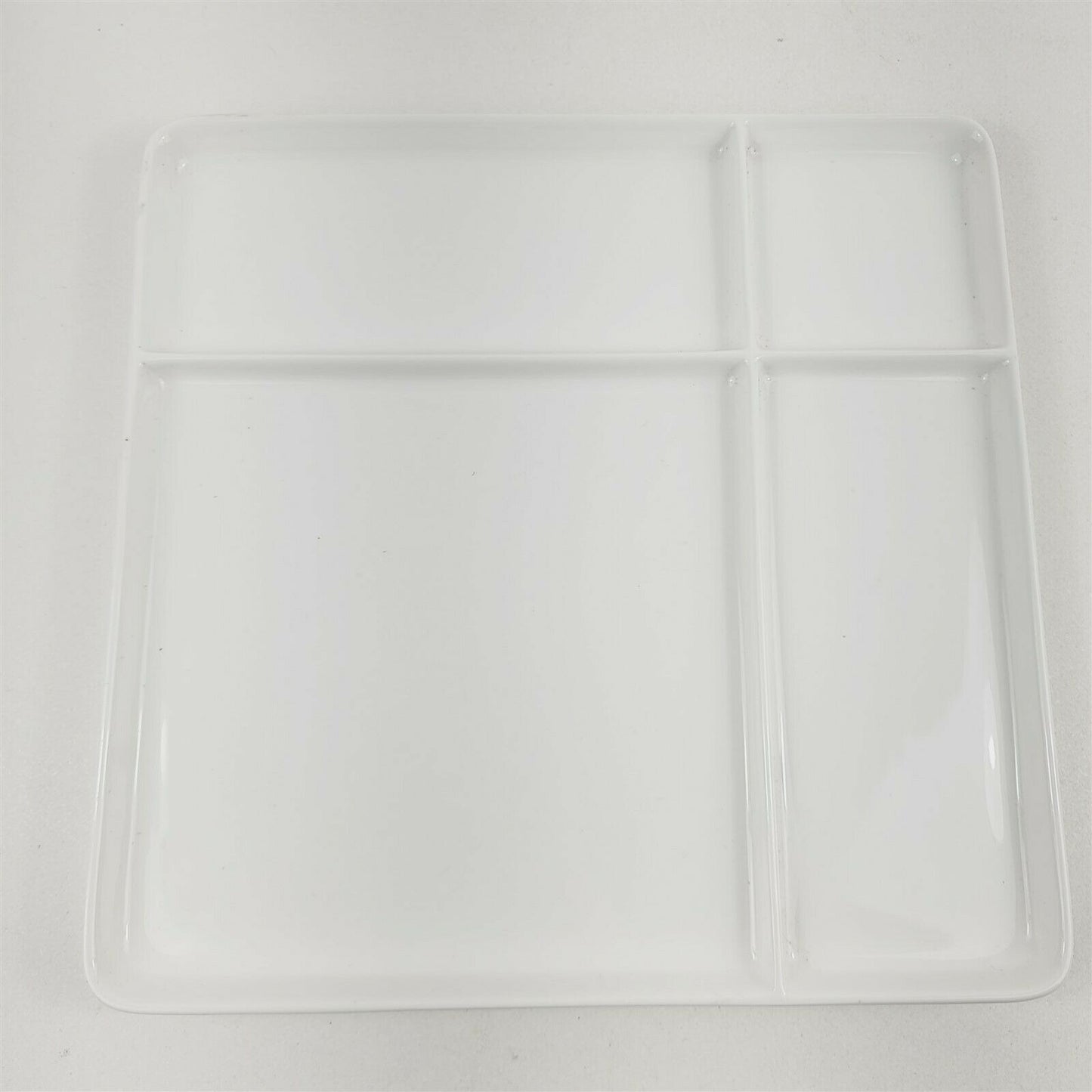 Ciroa White Ceramic Entertainers Serving Tray with Bamboo Cutting Board 11.5"