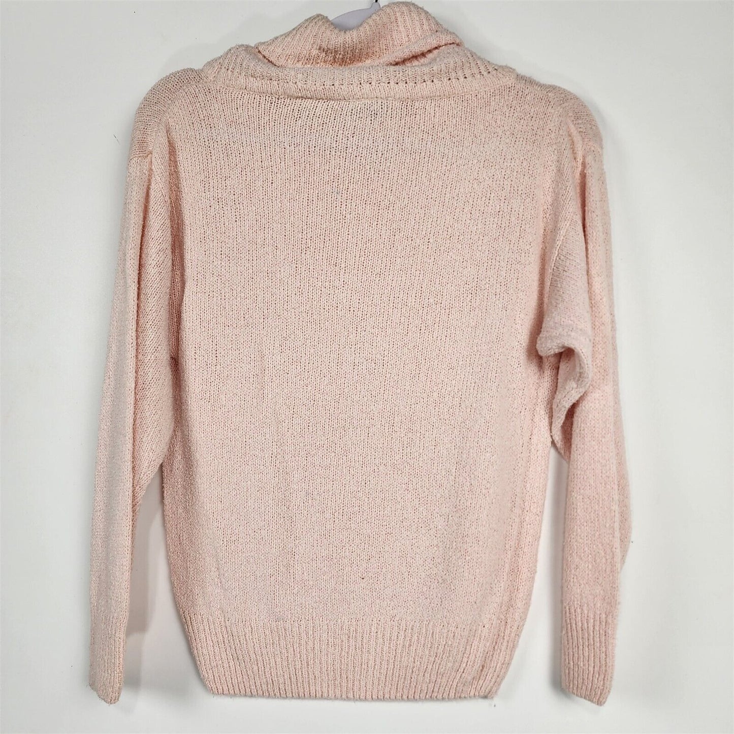 Vintage Monarch Knits Light Pink Cowl Neck Sweater Womens Size M