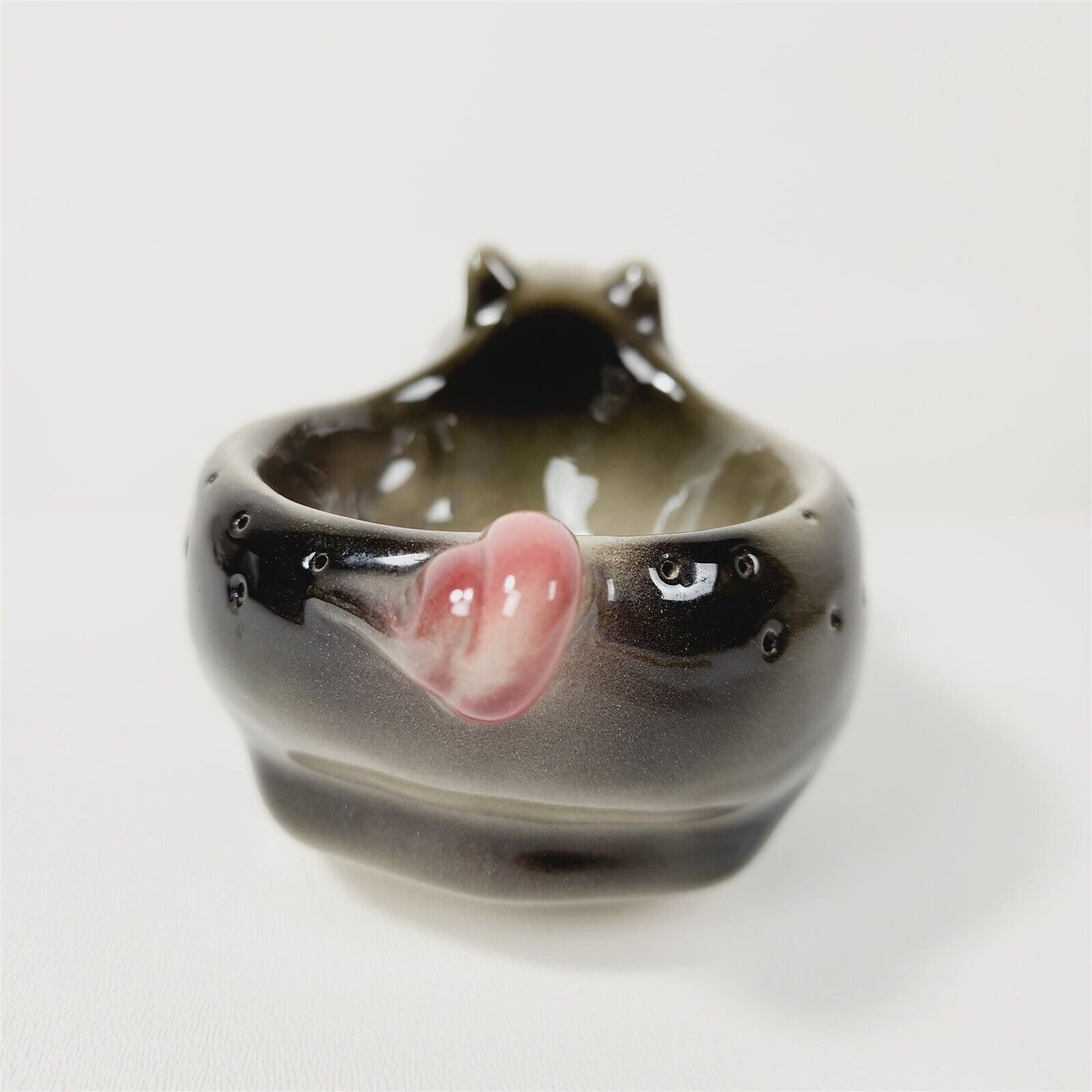 Vintage Ceramic Pig Hatpin Holder Bowl