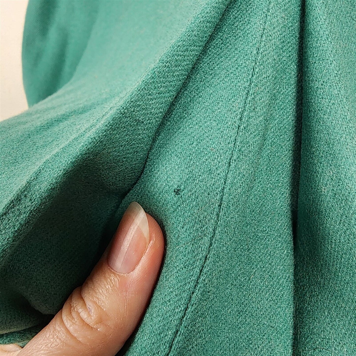 Vintage Green Straight Wool Skirt