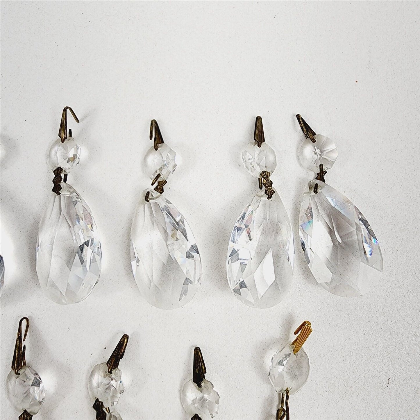 25 Vintage Chandelier Lamp Replacement Parts Crystal Pendant Teardrops