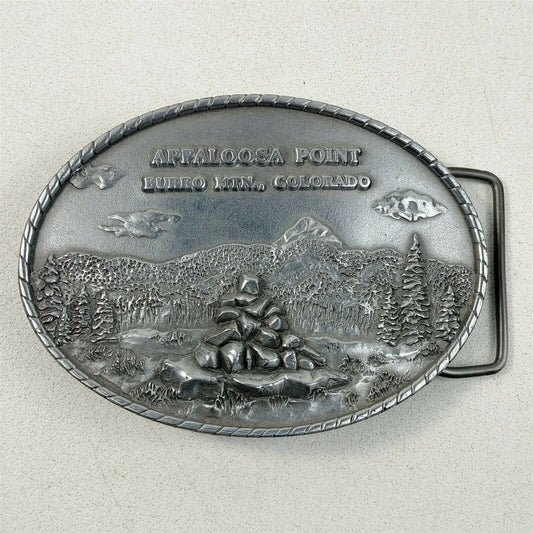 Appaloosa Point Burro Mountain Colorado Belt Buckle J Bar J Limited Edition 3/50