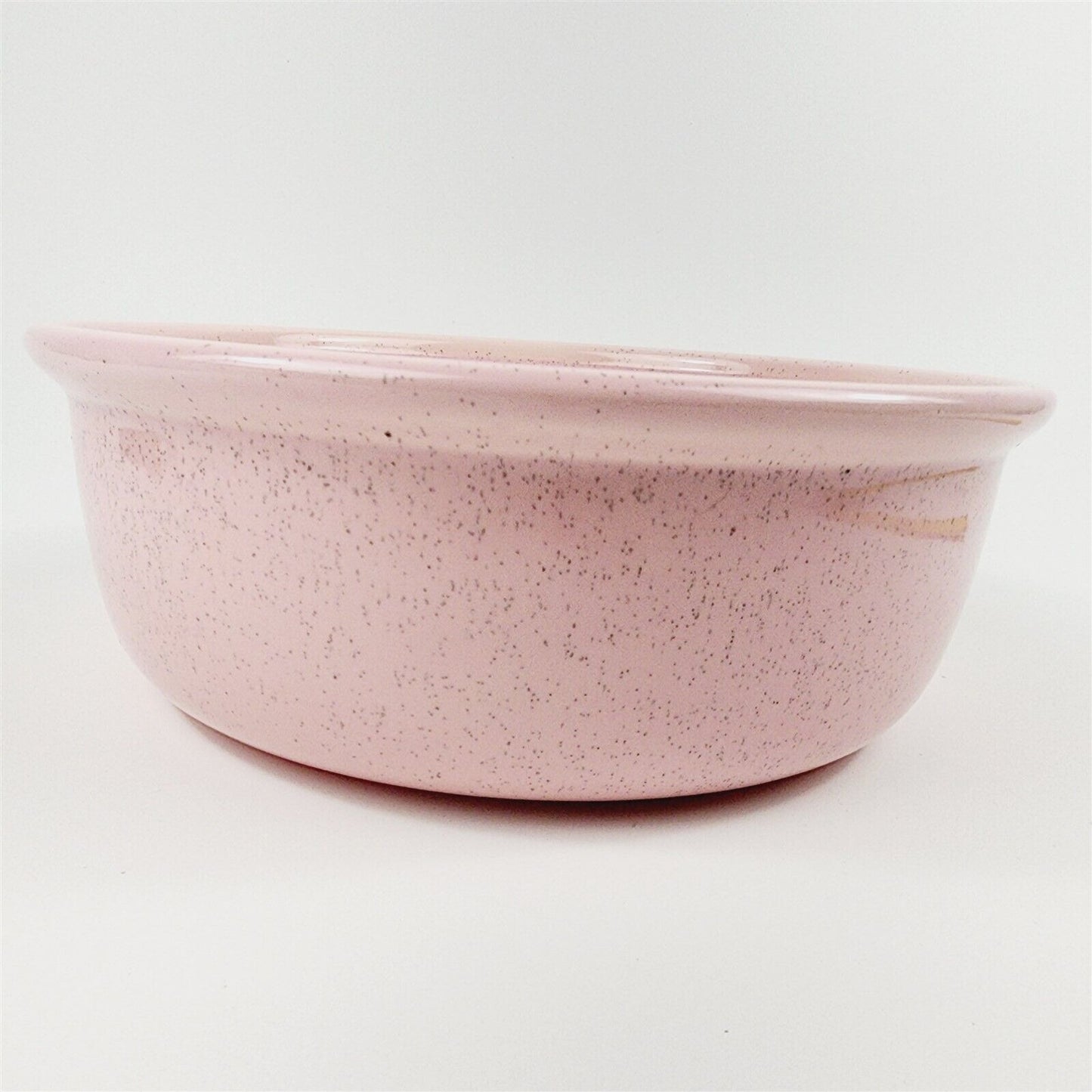 Vintage Bauer Pottery Casserole Dish Bowl Pink Speckled - No Lid