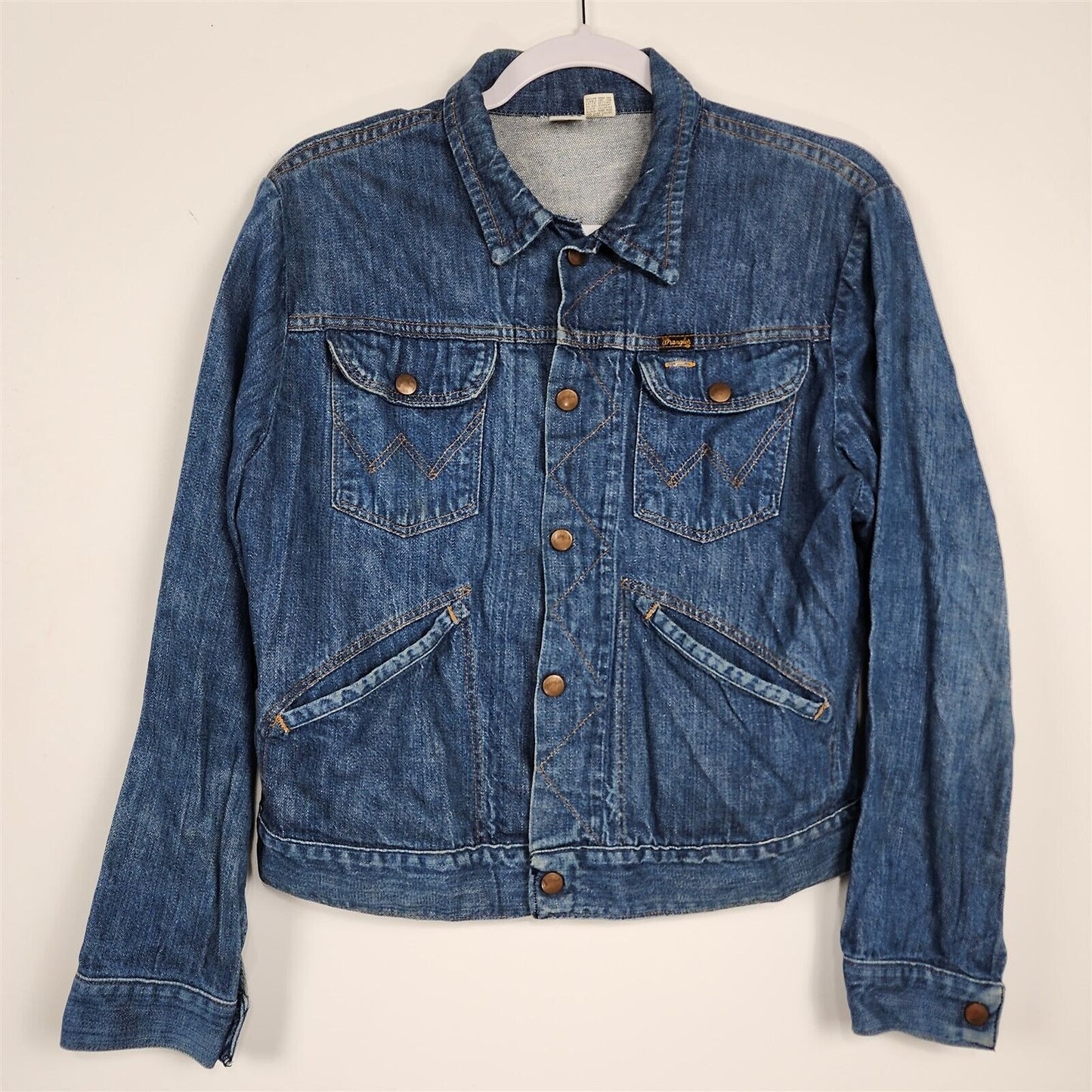 Vintage 1970s Wrangler Denim Jean Jacket Size 38