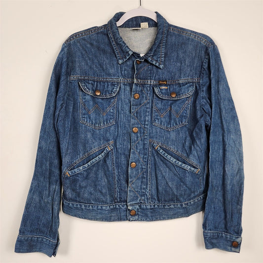 Vintage 1970s Wrangler Denim Jean Jacket Size 38