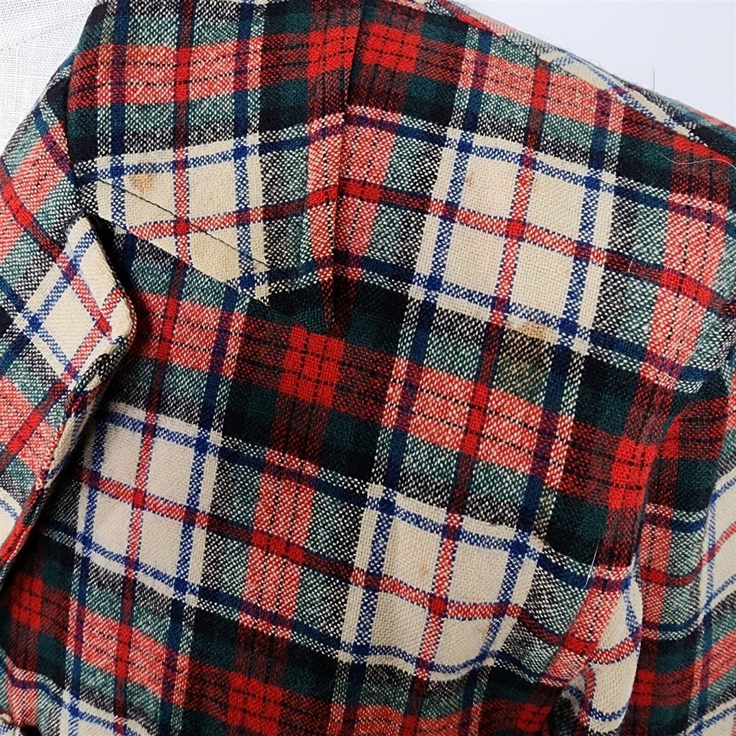 Vintage Wool Red Plaid 3 Button Sport Jacket Blazer Mens Size M