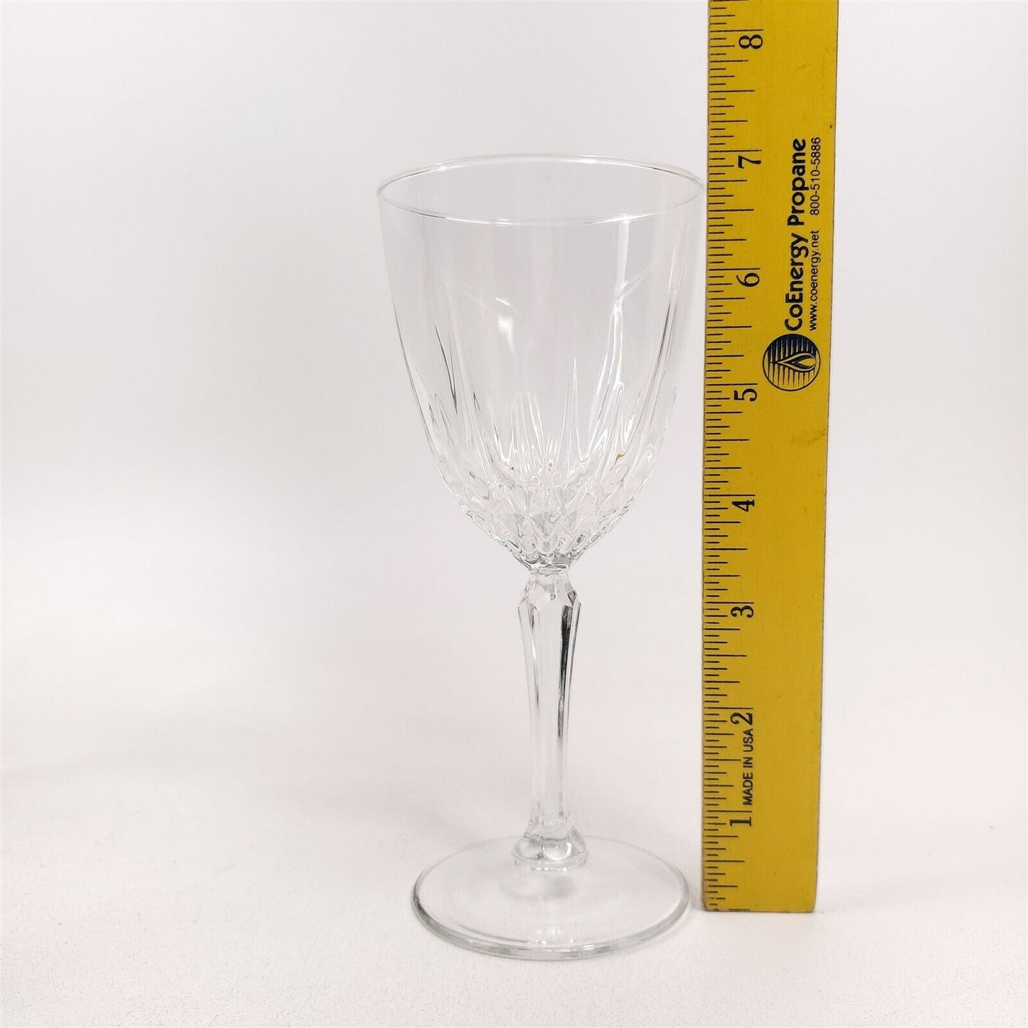 6 Vintage Cristal d'Arques-Durand Diamant Lead Crystal Water Goblet Glass 6.75"