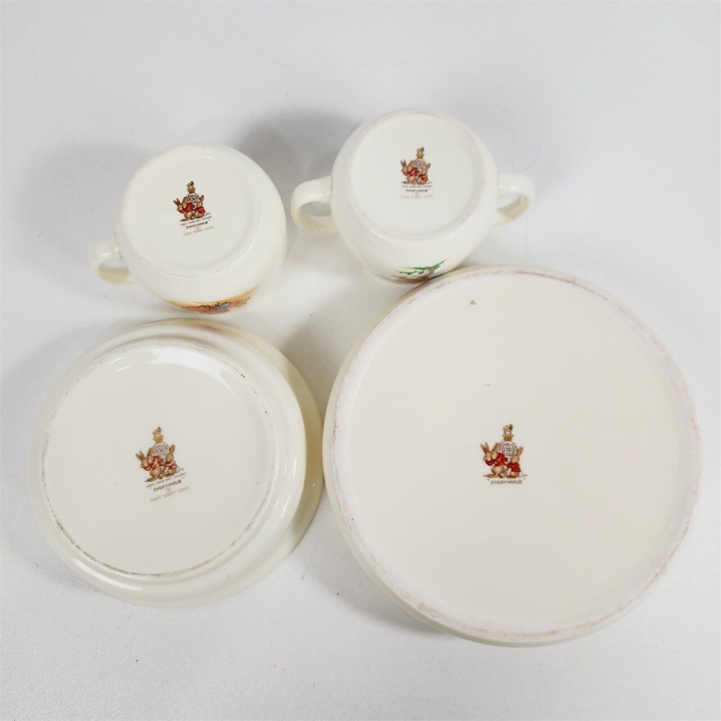 Royal Doulton 4 Piece Bunnykins Dish Set English Fine Bone China