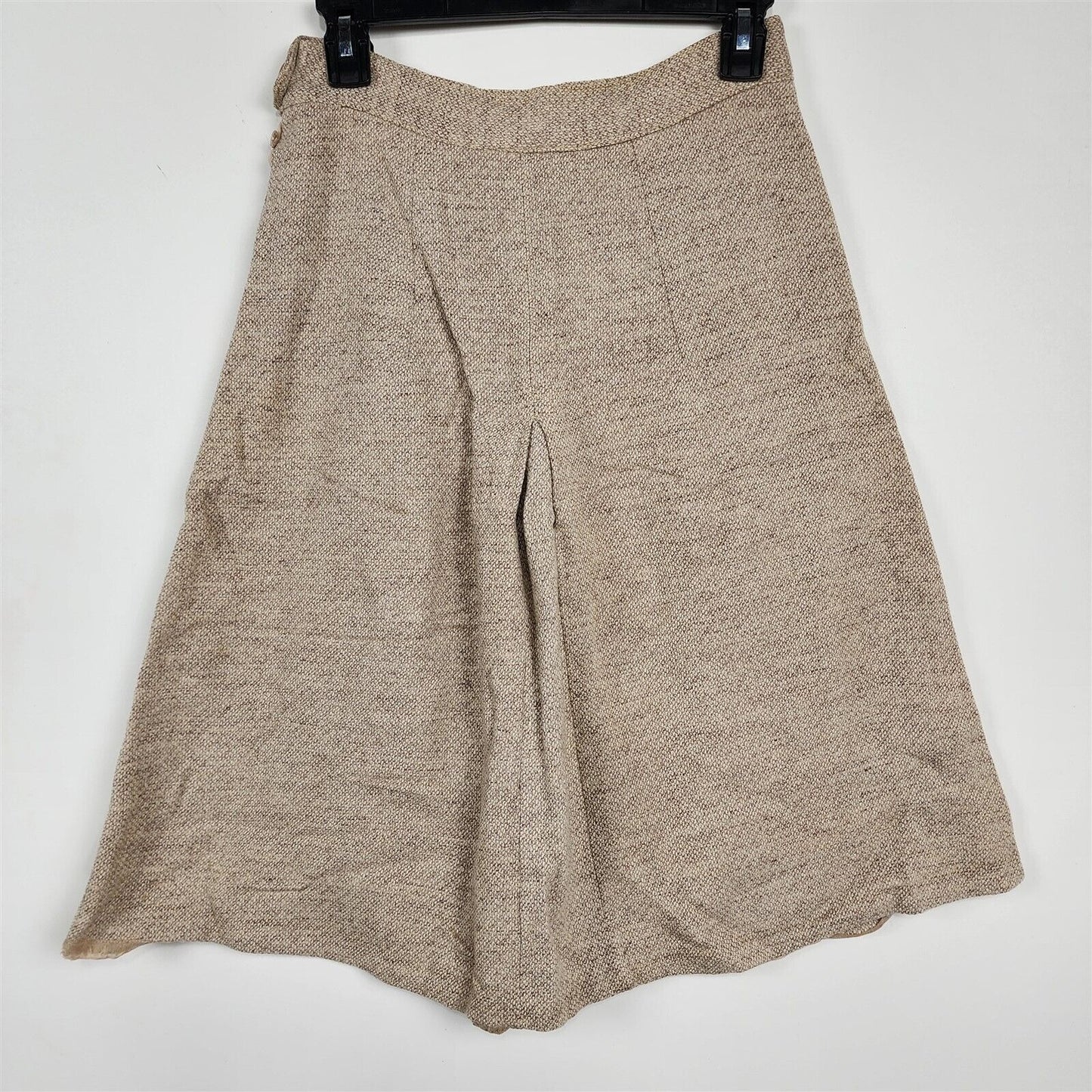 Vintage 1950s-60s Beige Wool Skirt Suit Set Womens Size S