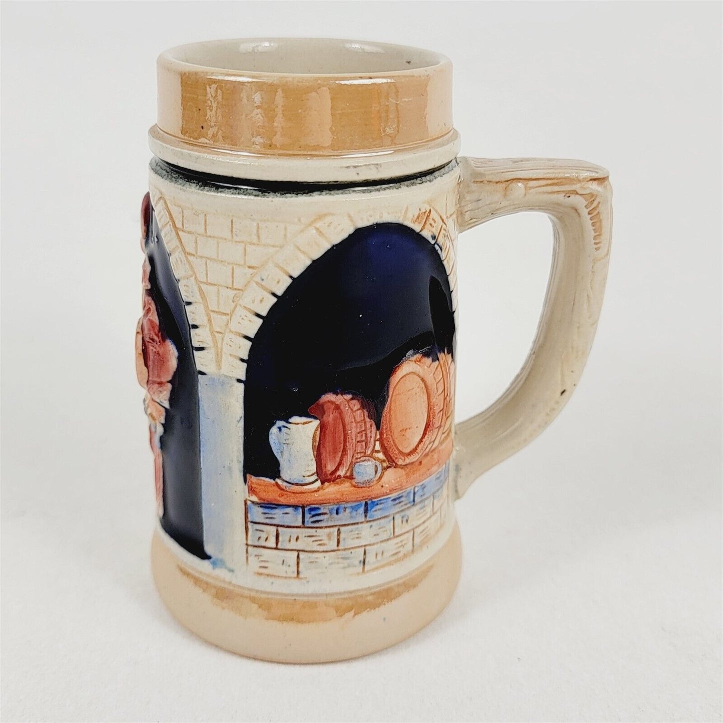 Vintage Germany Ceramic Beer Stein 1/8 Liter Pub Bar Maid - No Lid