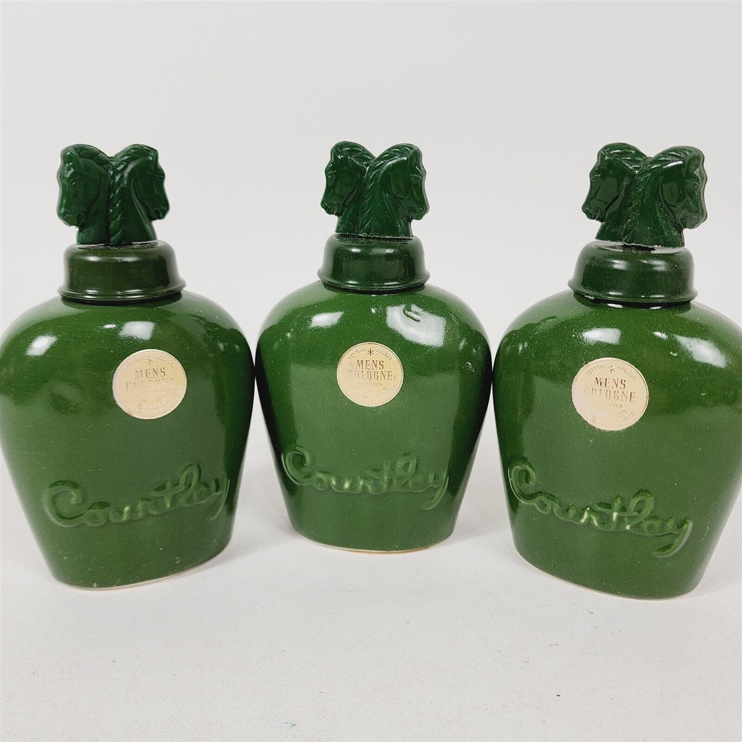 7 Vintage 1940s Courtley Green Mens 3 Cologne, 4 Powder in Original Boxes #1