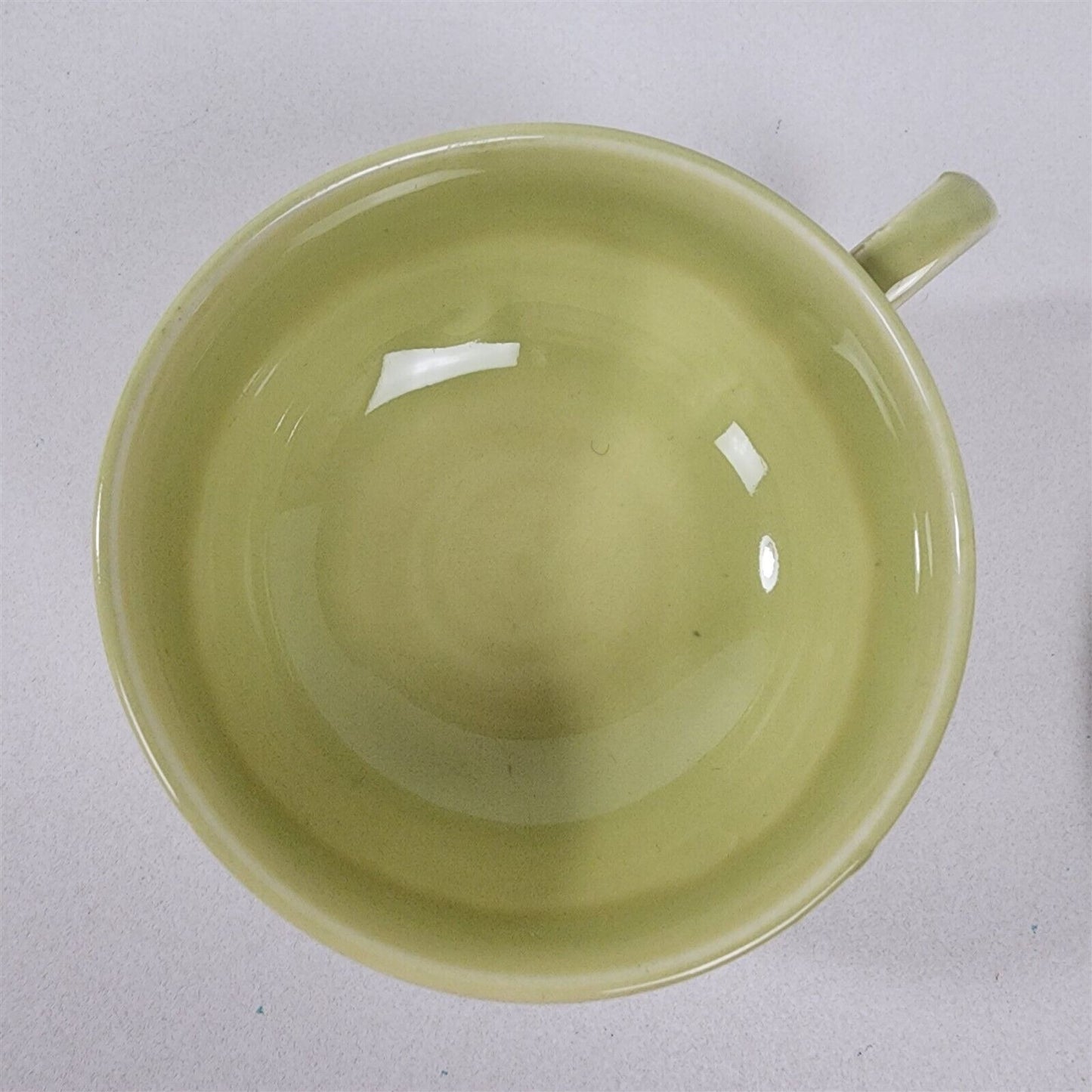 5 Pc Vintage Paden City Pottery Greenbriar Chartreuse Green Place Setting