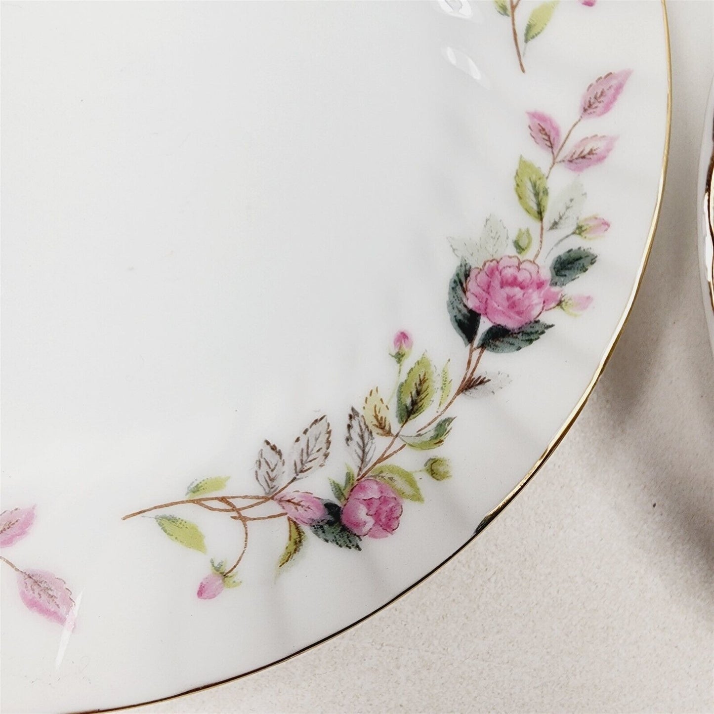 6 Creative China 2345 Regency Rose Pink Floral Bread Butter Plates - 6 3/8"