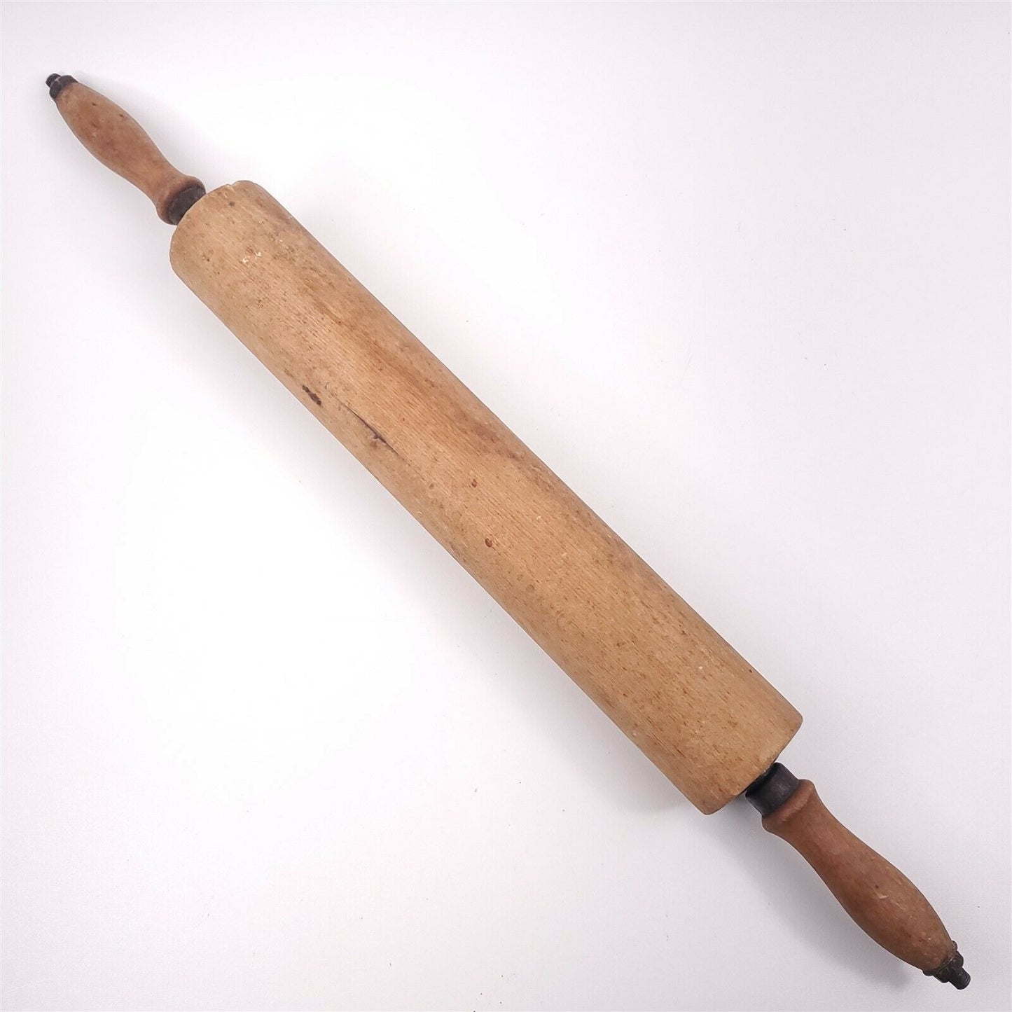 26-1/2" Hardwood Rolling Pin Large Vintage 2-1/2" Dia.