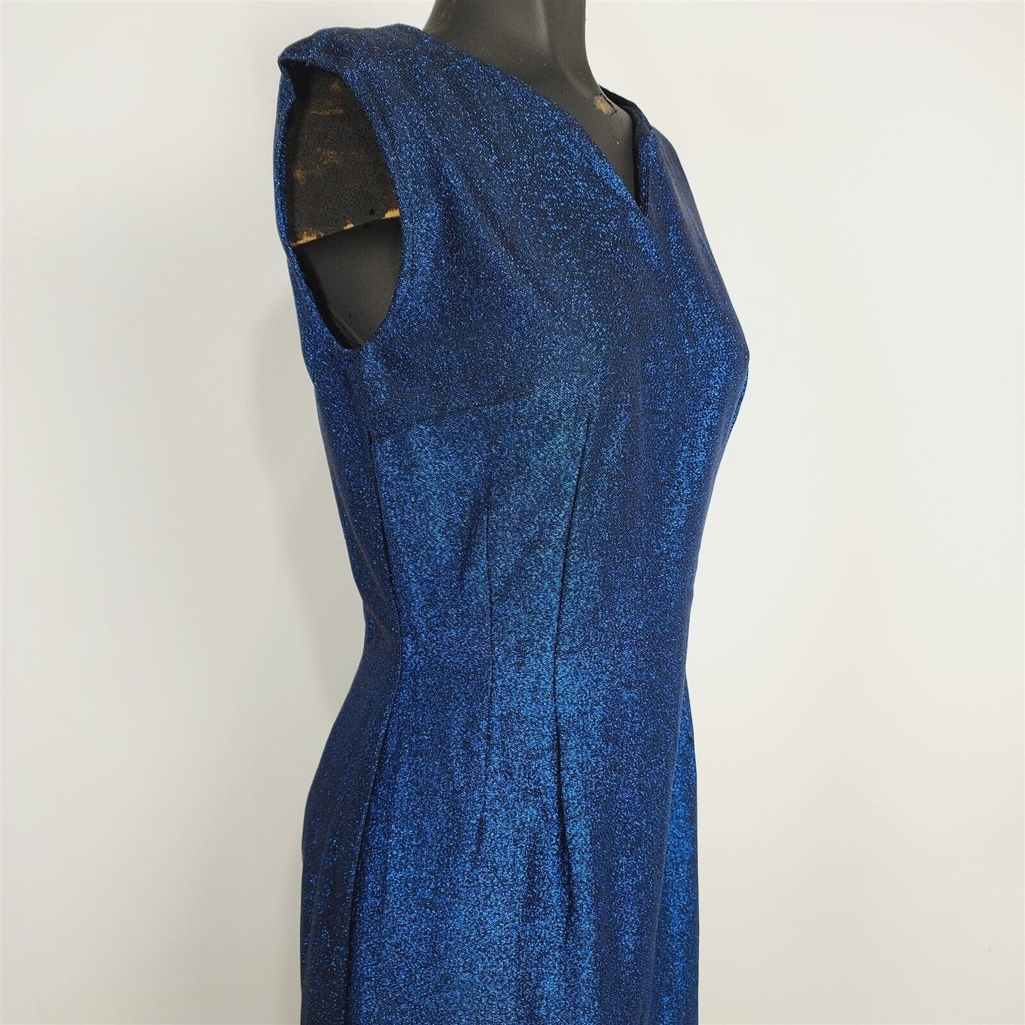 Vintage Blue/Black Shimmer Dress w/ Jacket Set