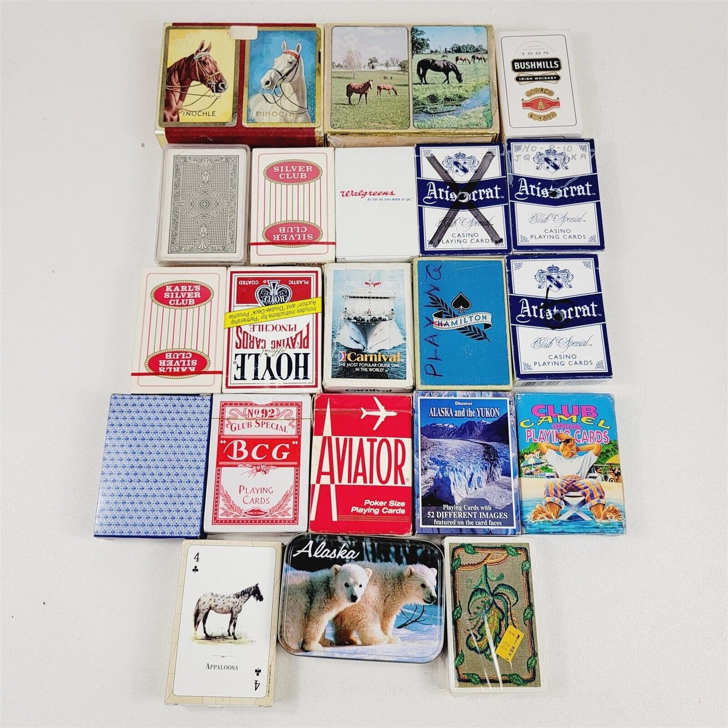 23 Decks of Playing Cards Hoyle Alaska Joe Camel Vintage Horses Bushmills