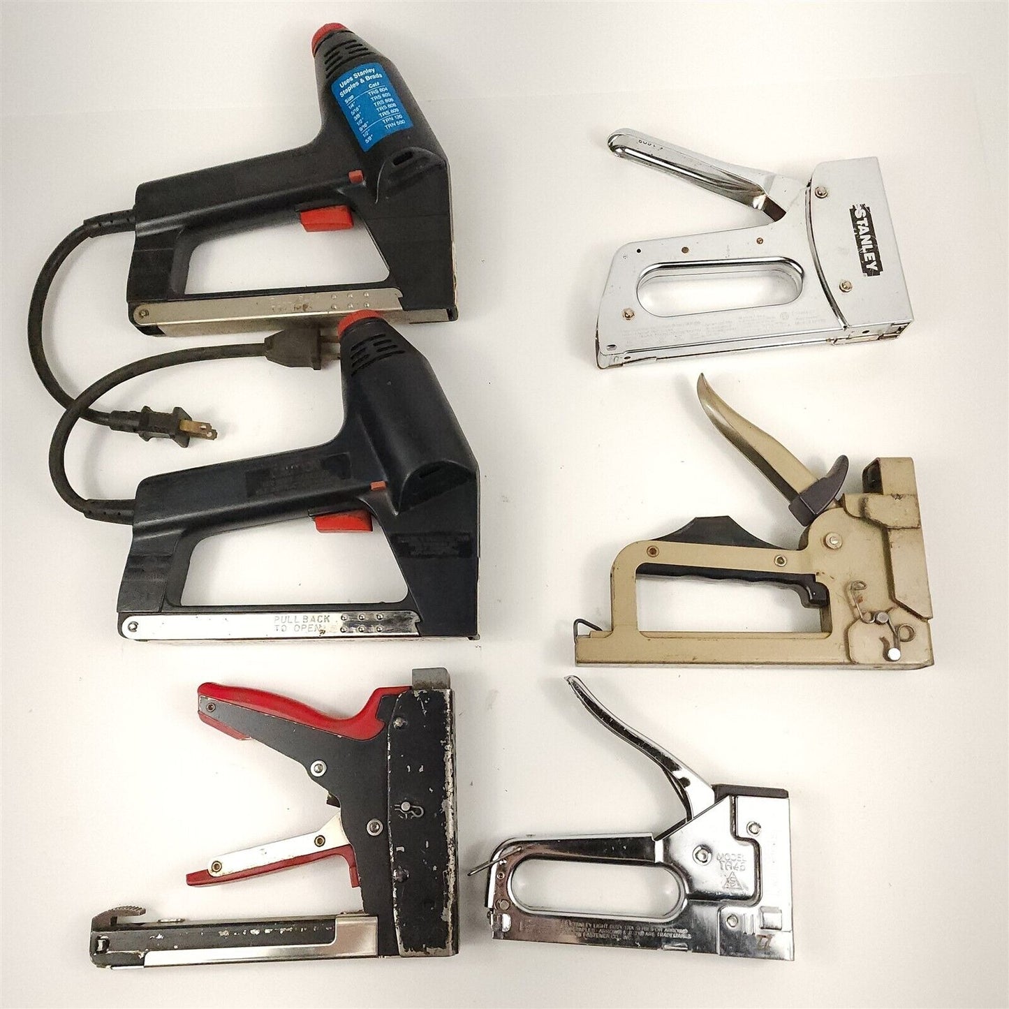 6 Staplers Staple Guns Stanley Craftsman