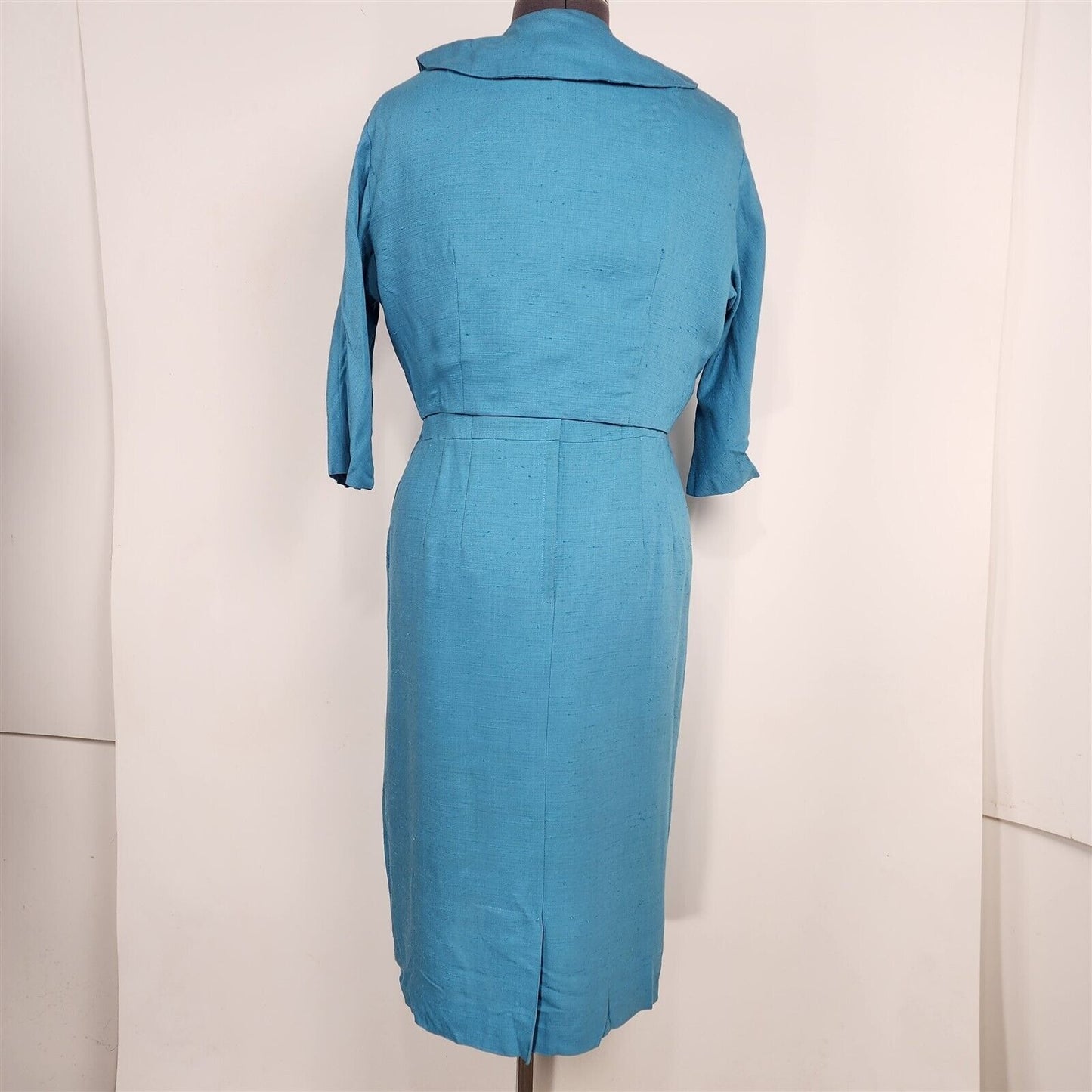 Vintage 1960s Wilshire of Boston Blue Sheath Dress w/ Jacket