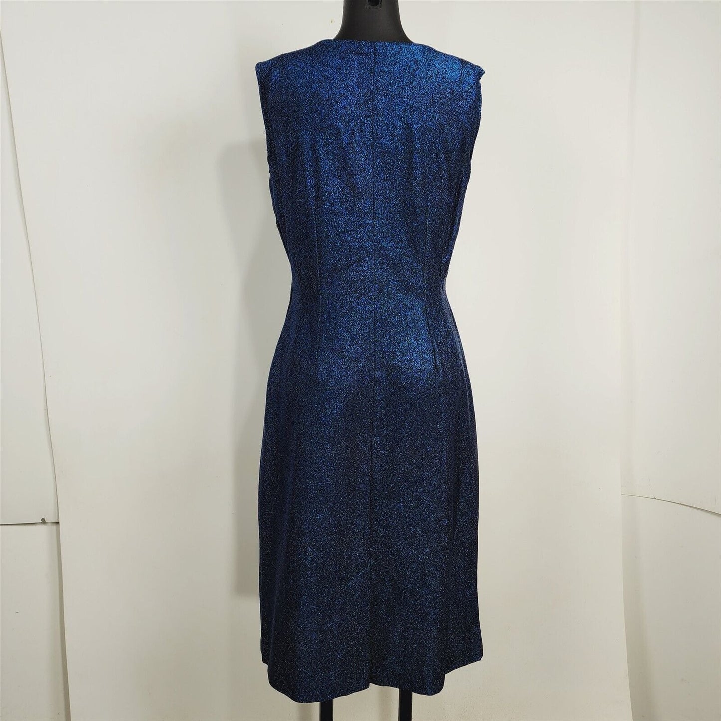 Vintage Blue/Black Shimmer Dress w/ Jacket Set