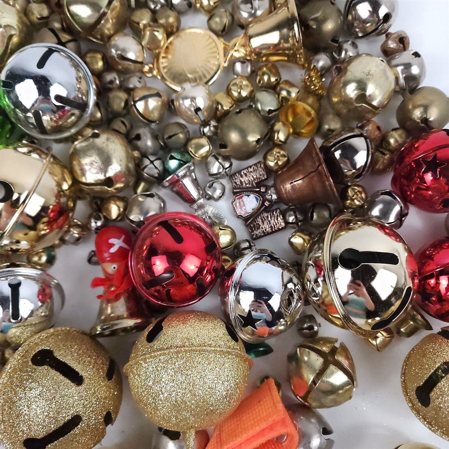 Lot of 160+ Metal Jingle Bells Arts Crafts Misc.