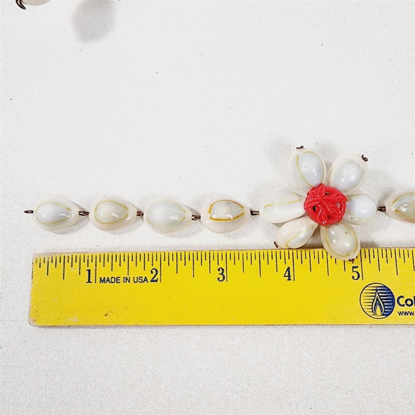 Vintage Hawaiian Cowrie Shell Jewelry Set Necklace Bracelet Screw Back Earrings