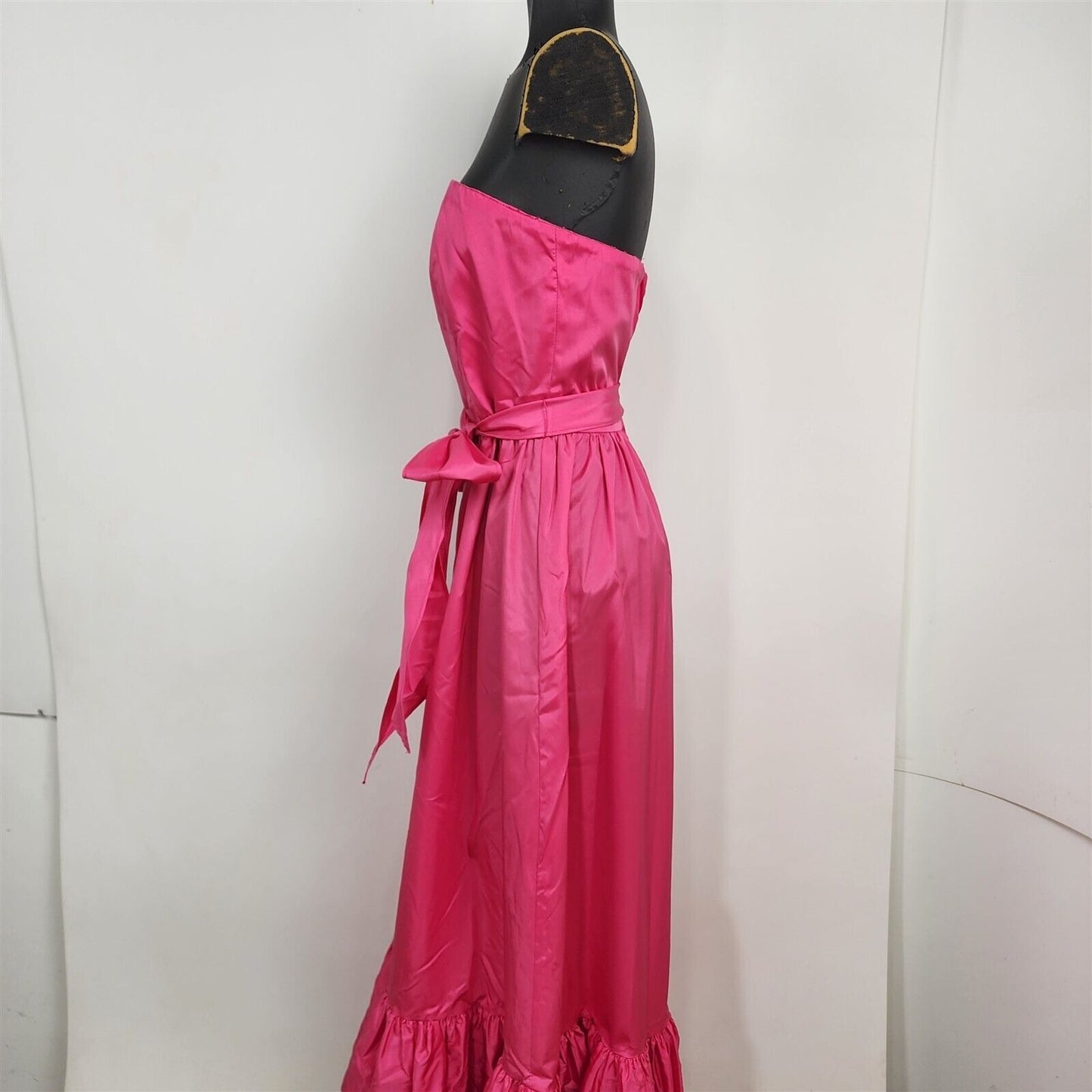 Vintage Briar Patch Juniors Pink Strapless Maxi Dress Size 9