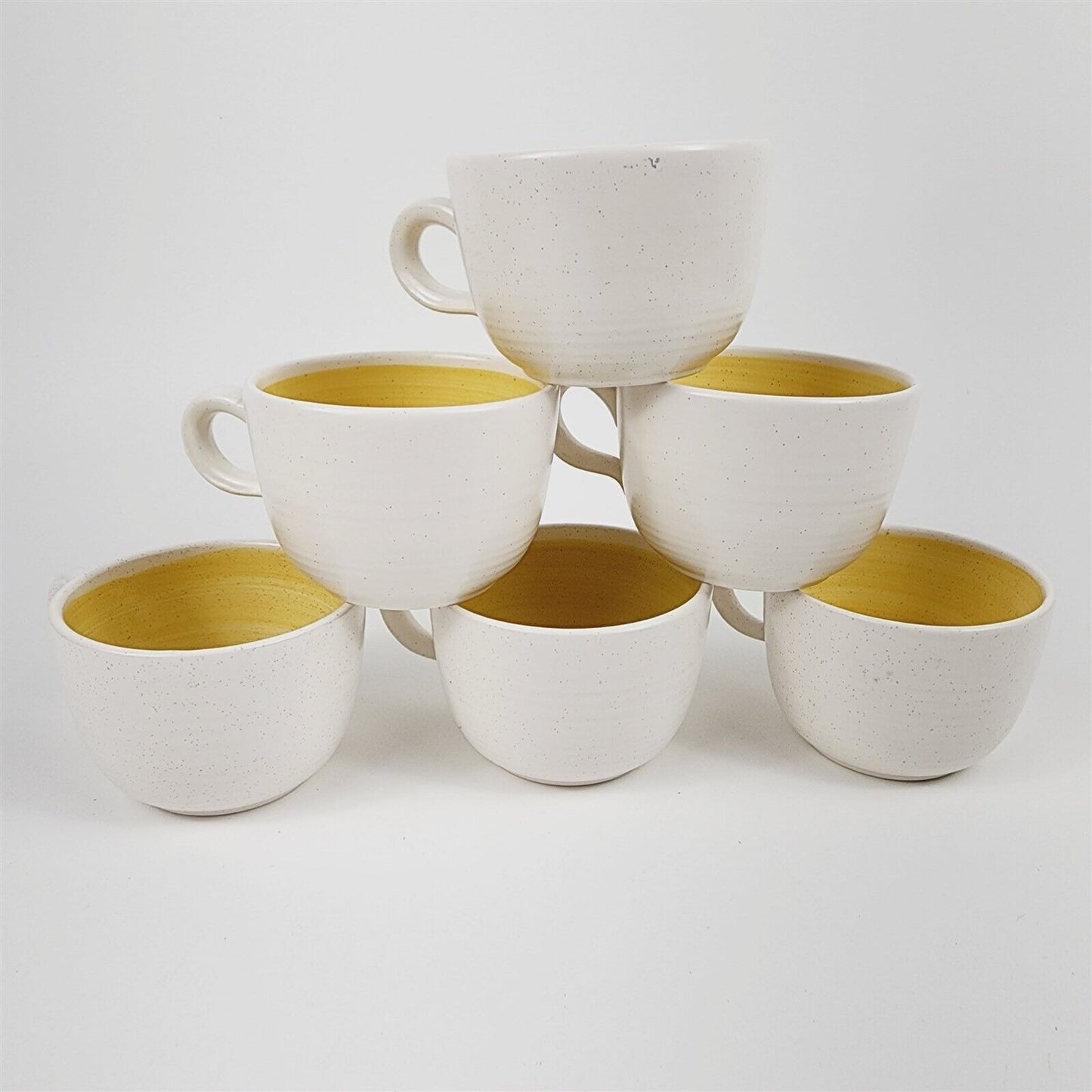 6 Vintage Franciscan Hacienda Gold Beige Speckled Tea Cups