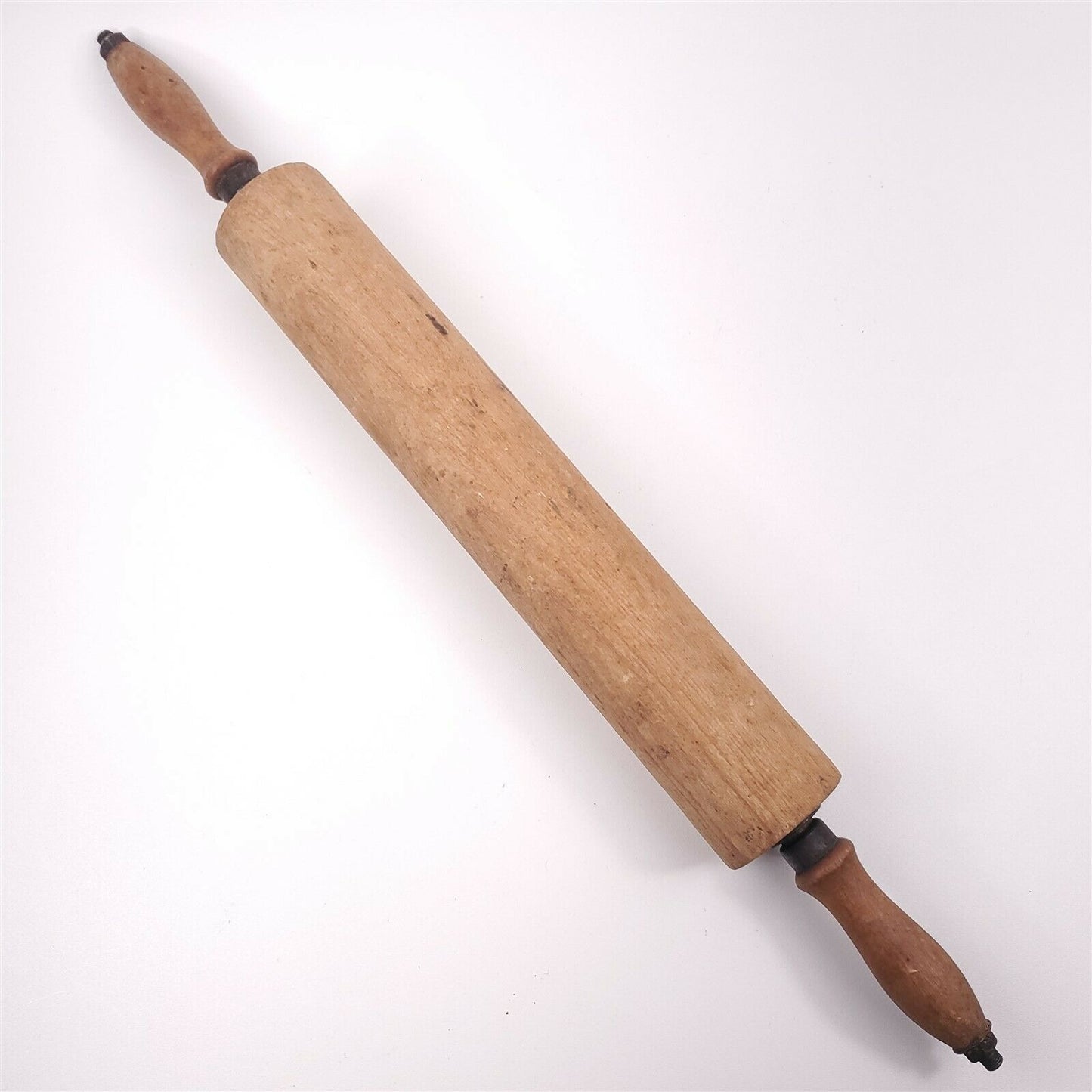 26-1/2" Hardwood Rolling Pin Large Vintage 2-1/2" Dia.