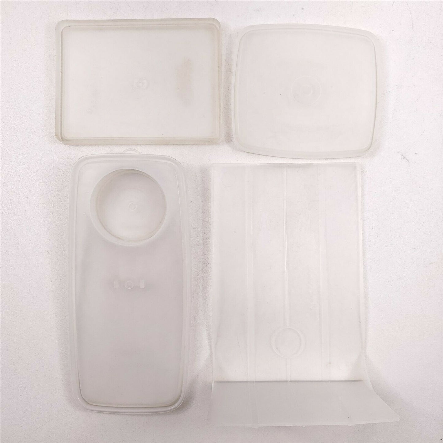 4 Vintage Tupperware Sheer Storage Containers 313, 484, 469, 677 Cereal IceCream