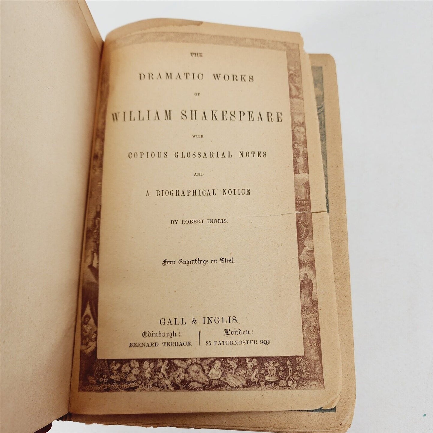 6 Antique 1800's Poem Books Shakespeare Milton Whittier Lowell Hood Riley